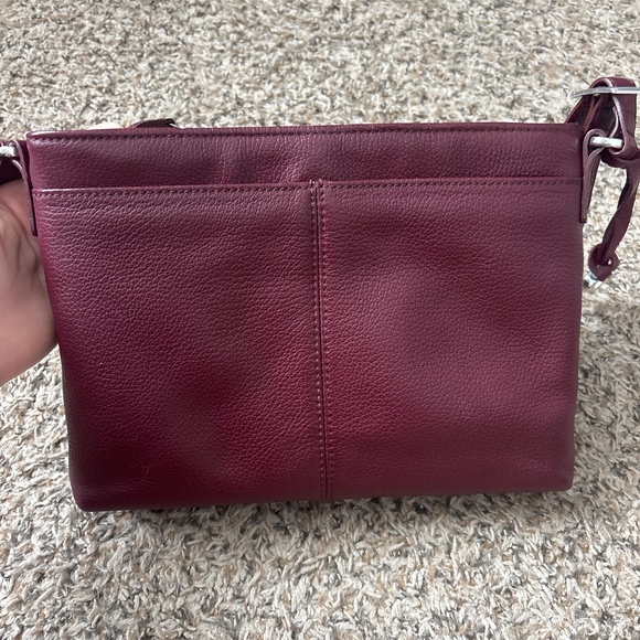 Brighton Barbados Burgundy red genuine leather crossbody travel organizer wallet - Picture 8 of 9